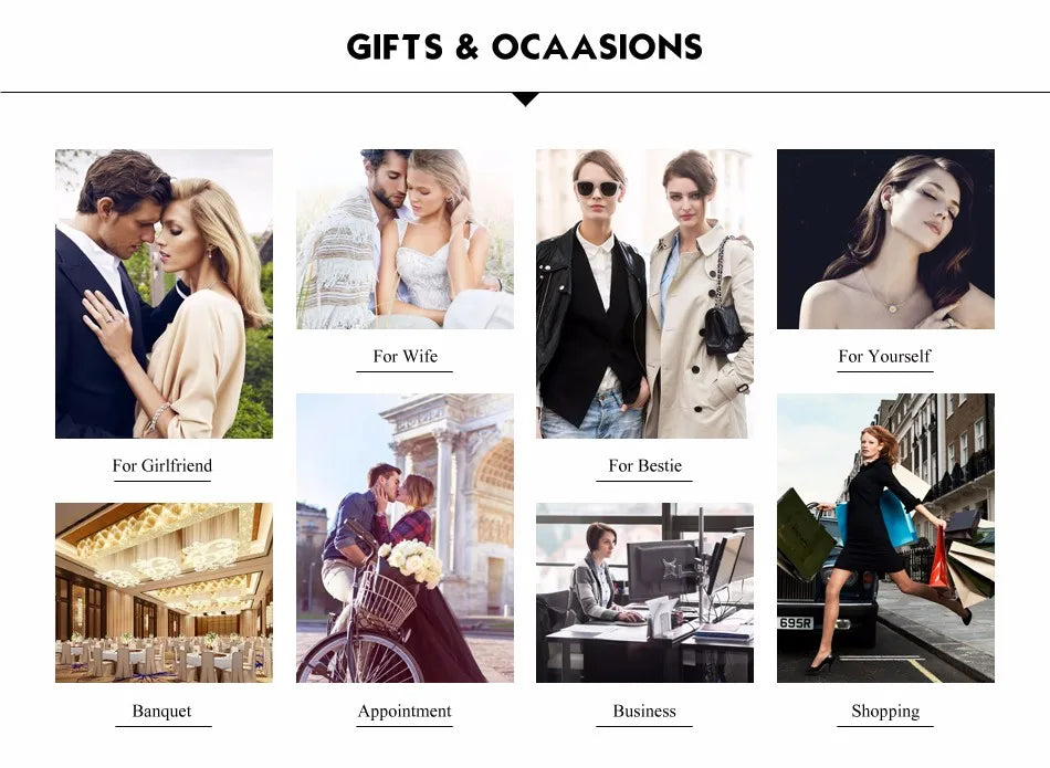 Luxury Zircon Rings For Women Girls Crystal Engagement Wedding Ring Adjustable Party Stainless Stee  Finger Rings Jewelry Gifts