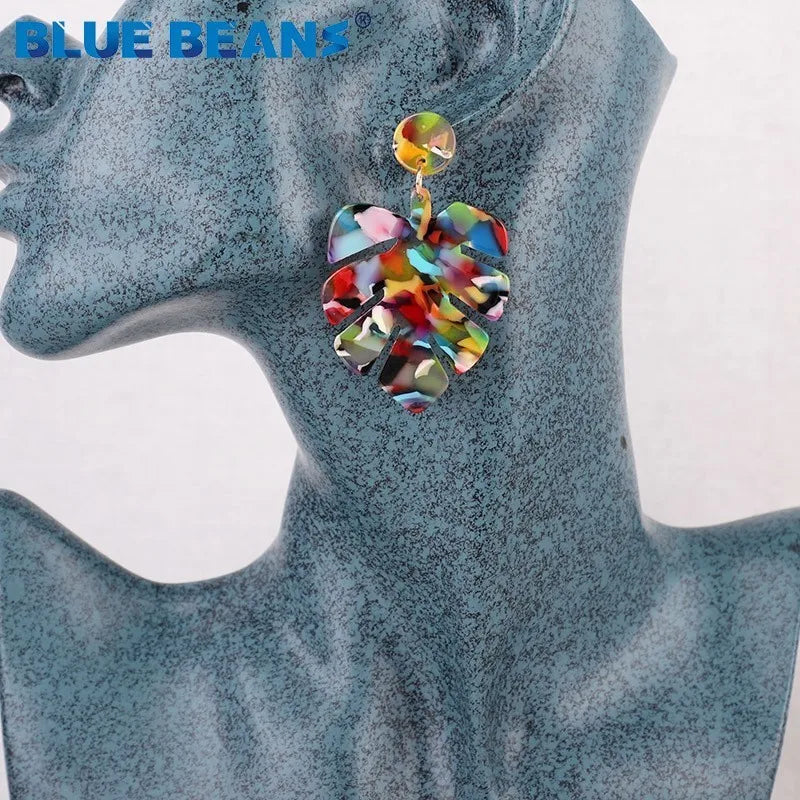 Earrings for Women 2019 New Bohemian Acrylic Colorful Resin Minimalist Earring Dangle Unique Design Statement  Wedding Jewelry