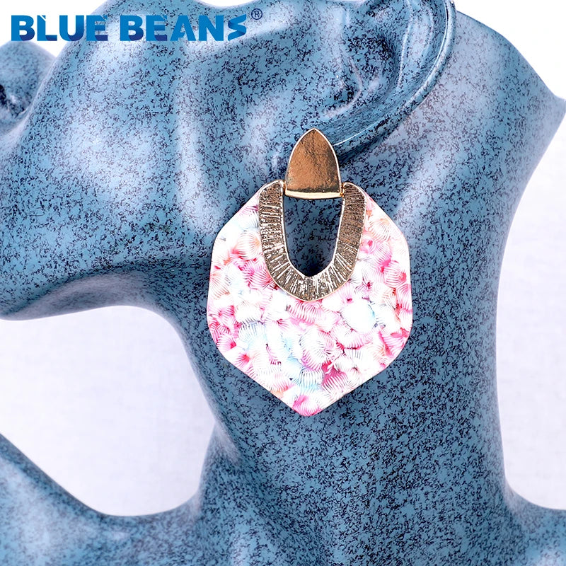 Earrings for Women 2019 New Bohemian Acrylic Colorful Resin Minimalist Earring Dangle Unique Design Statement  Wedding Jewelry