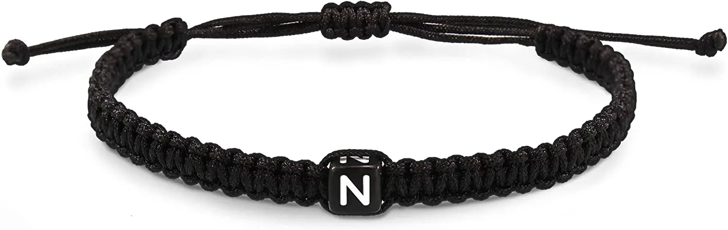 26 Letter Initial Bracelets for Women Teen Girls Woven Rope Braided Graduation Mother's Day Gifts for Her Adjustable A-Z Jewelry