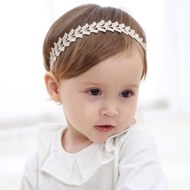 Princess Crown Flower Decor Elastic Hair Bands for Newborns Children Accessories Baby Girls Headbands Birthday Party Photo Props