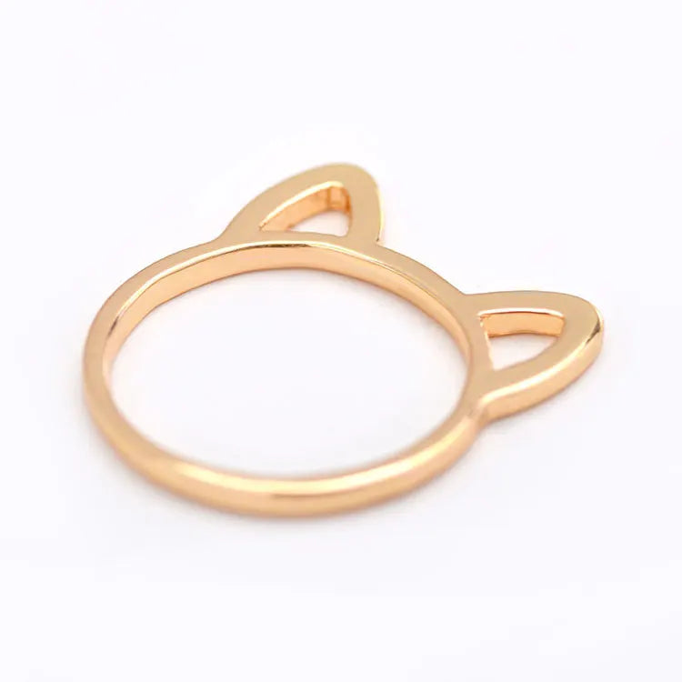 Cat Ear Ring Design Cute Fashion Jewelry Cat Ring For Women and Girl Gifts Adjustable charms Anel