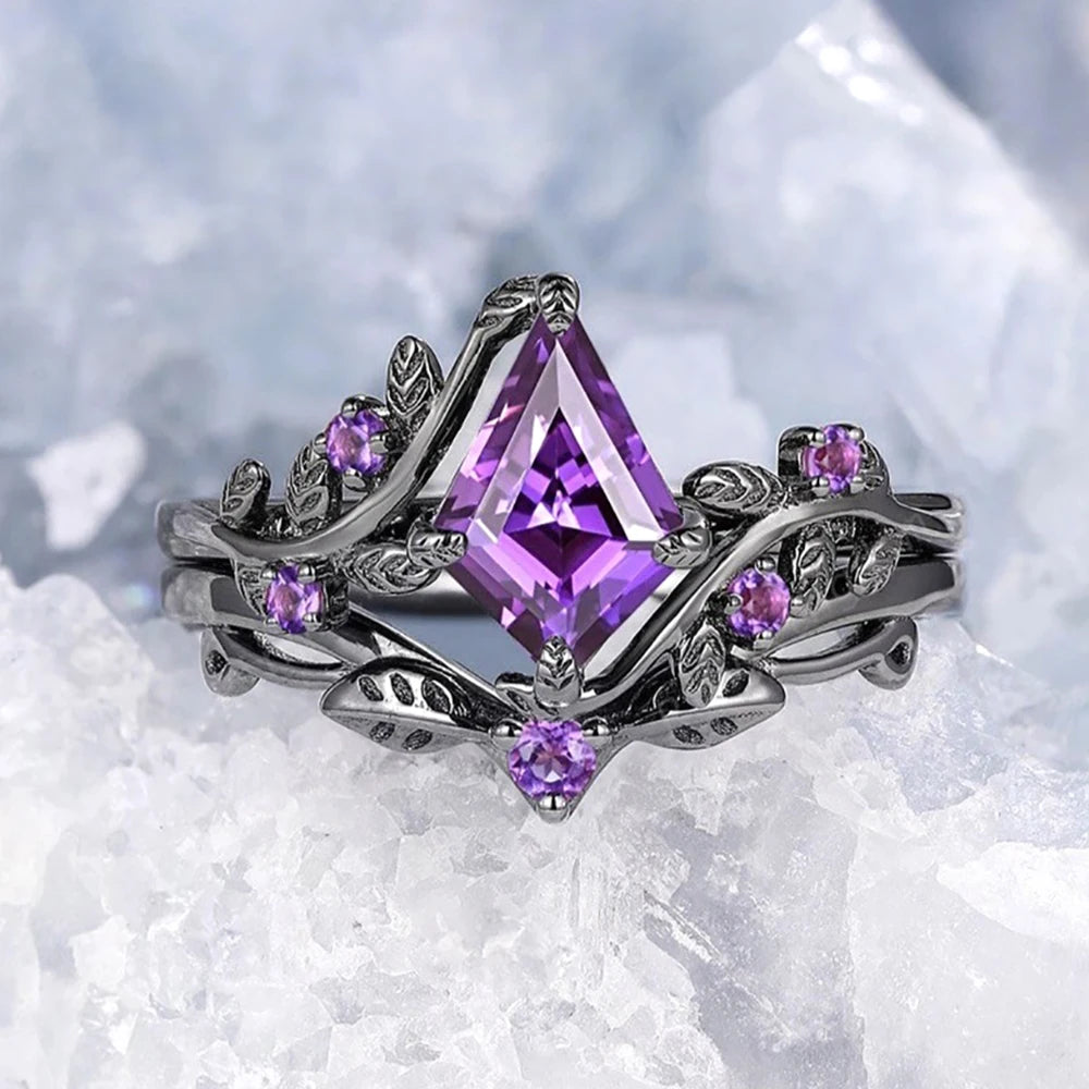 Luxury Zircon Rings For Women Girls Crystal Engagement Wedding Ring Adjustable Party Stainless Stee  Finger Rings Jewelry Gifts