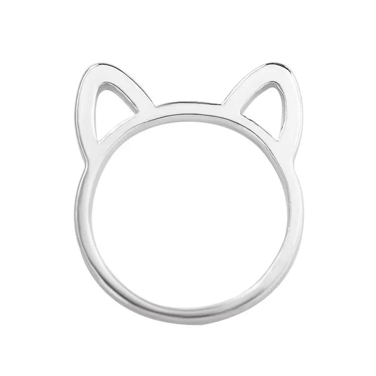 Cat Ear Ring Design Cute Fashion Jewelry Cat Ring For Women and Girl Gifts Adjustable charms Anel