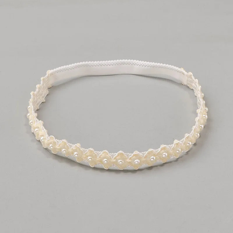 Princess Crown Flower Decor Elastic Hair Bands for Newborns Children Accessories Baby Girls Headbands Birthday Party Photo Props