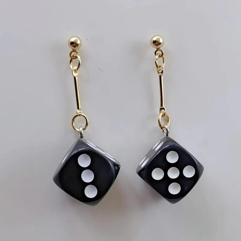 Enamel Poker Earrings Women's Chic Fashion Personality Jewelry Accessories