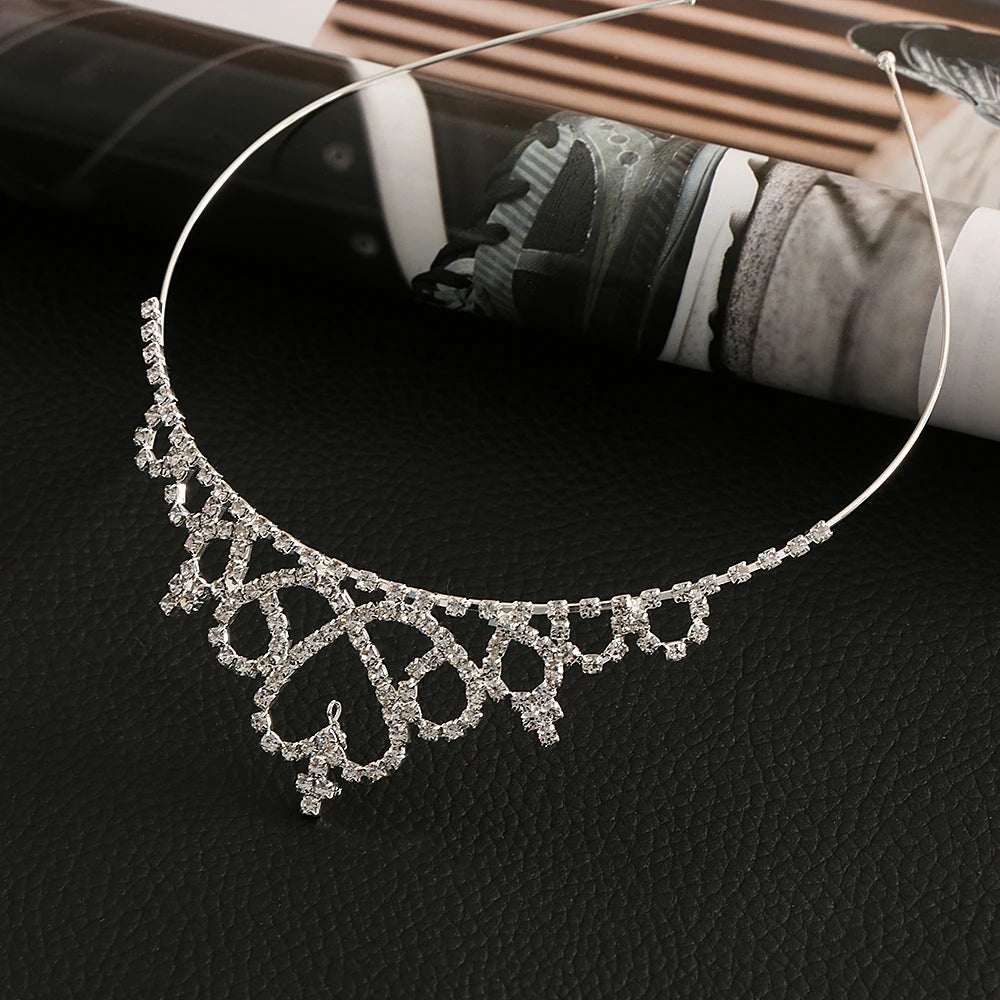 Baby Crystal Tiara Hair Bows Baby Girls Headwear Party Accessiories Kids Girls Headdress Children Bridal Princess Prom Crown