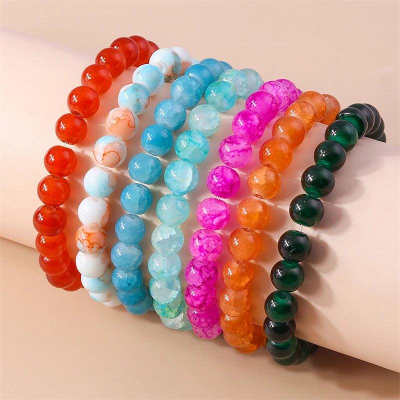 Fashion Colorful Handmade Beads Bracelet for Women Girls Party Festival Jewelry Gifts