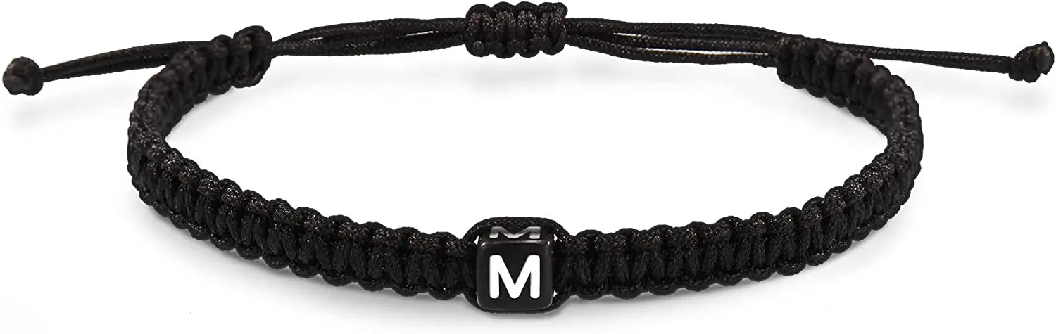 26 Letter Initial Bracelets for Women Teen Girls Woven Rope Braided Graduation Mother's Day Gifts for Her Adjustable A-Z Jewelry