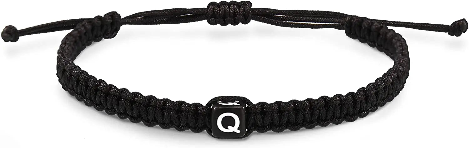 26 Letter Initial Bracelets for Women Teen Girls Woven Rope Braided Graduation Mother's Day Gifts for Her Adjustable A-Z Jewelry