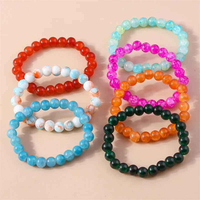 Fashion Colorful Handmade Beads Bracelet for Women Girls Party Festival Jewelry Gifts