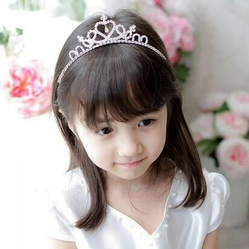 Baby Crystal Tiara Hair Bows Baby Girls Headwear Party Accessiories Kids Girls Headdress Children Bridal Princess Prom Crown