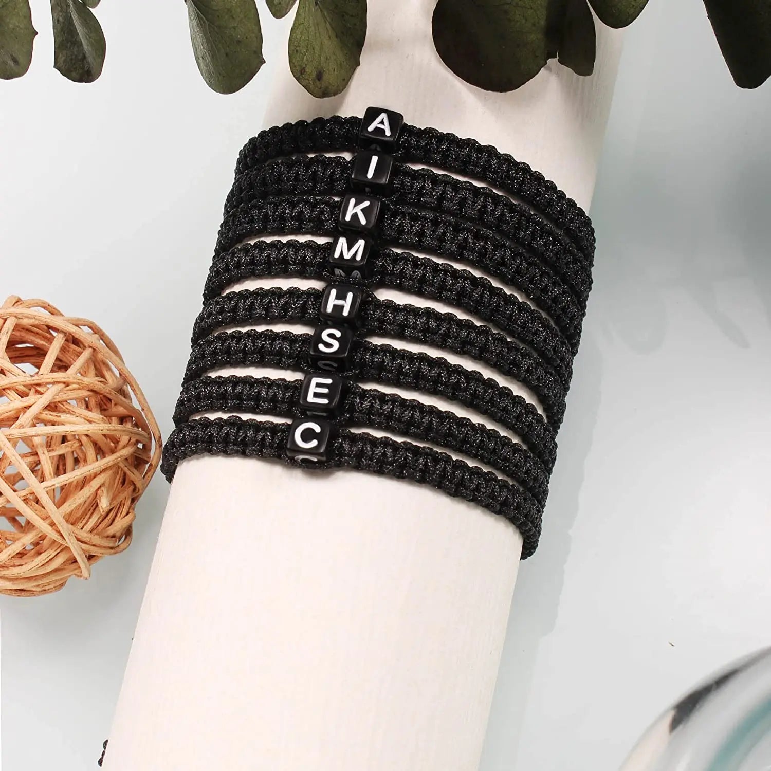 26 Letter Initial Bracelets for Women Teen Girls Woven Rope Braided Graduation Mother's Day Gifts for Her Adjustable A-Z Jewelry