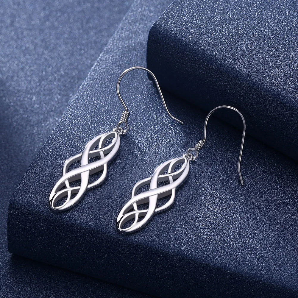 925 Sterling silver Earring For women lady elegant exquisite luxury hook Charms wedding fashion classic  jewelry