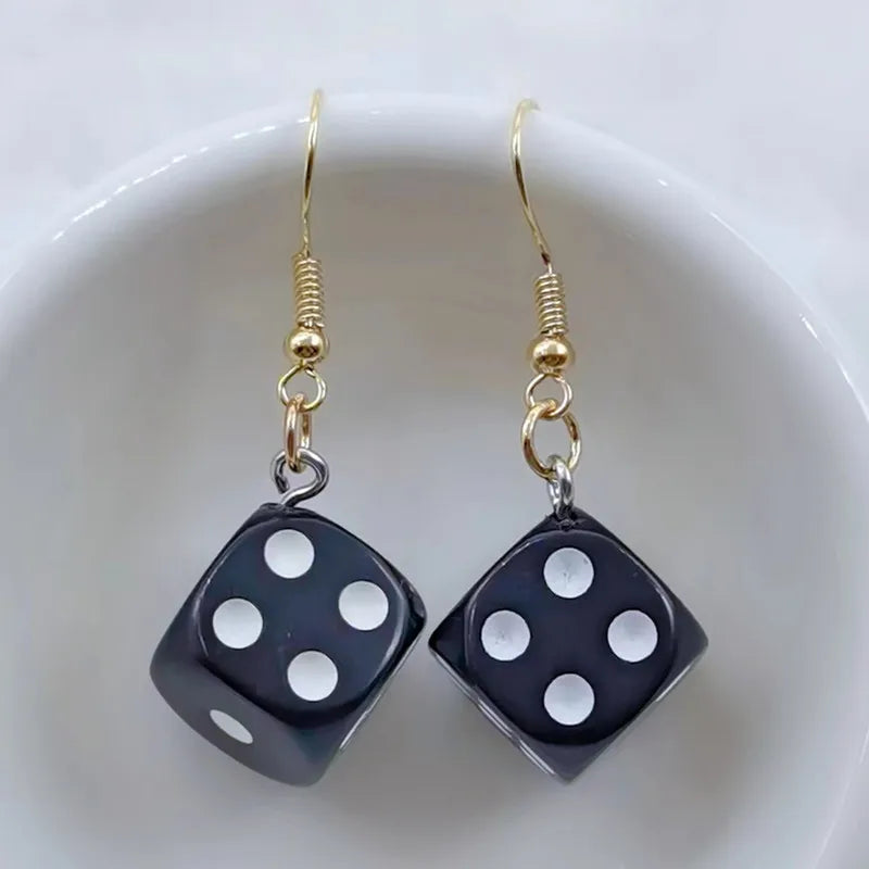 Enamel Poker Earrings Women's Chic Fashion Personality Jewelry Accessories