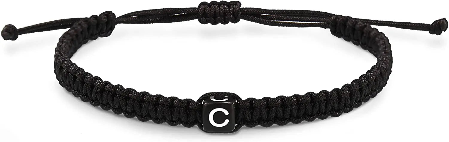 26 Letter Initial Bracelets for Women Teen Girls Woven Rope Braided Graduation Mother's Day Gifts for Her Adjustable A-Z Jewelry