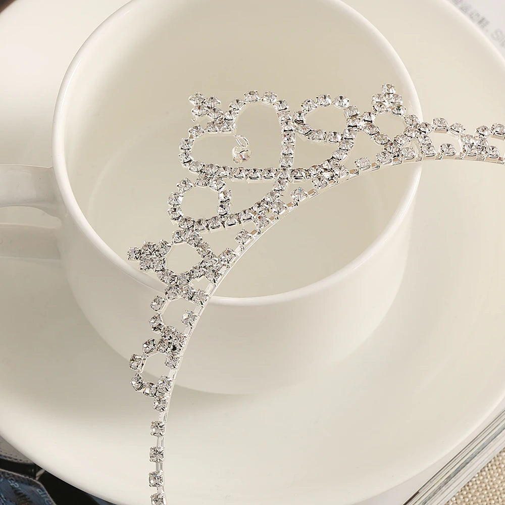 Baby Crystal Tiara Hair Bows Baby Girls Headwear Party Accessiories Kids Girls Headdress Children Bridal Princess Prom Crown