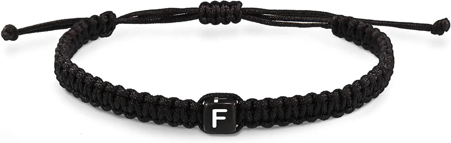 26 Letter Initial Bracelets for Women Teen Girls Woven Rope Braided Graduation Mother's Day Gifts for Her Adjustable A-Z Jewelry