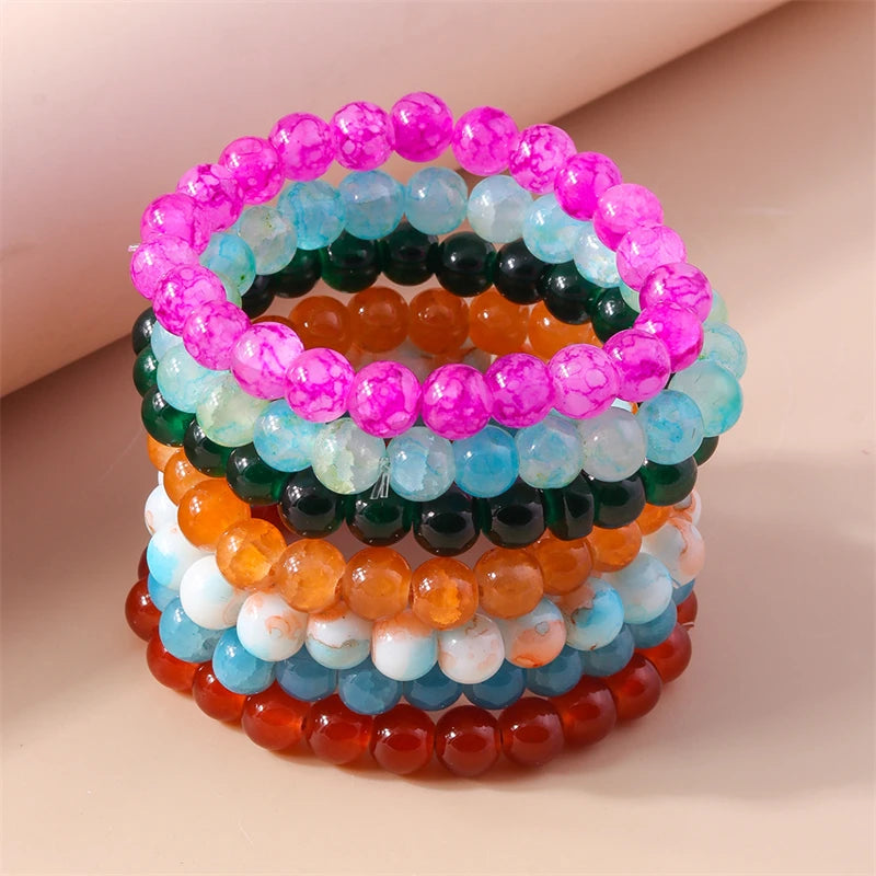 Fashion Colorful Handmade Beads Bracelet for Women Girls Party Festival Jewelry Gifts