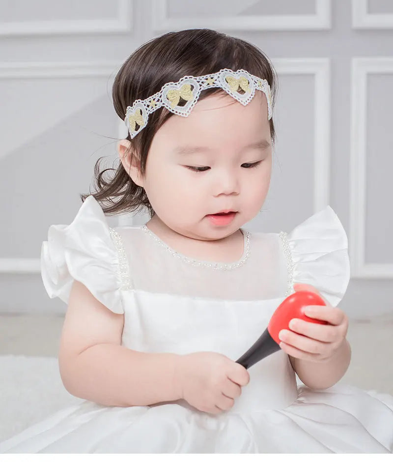 Princess Crown Flower Decor Elastic Hair Bands for Newborns Children Accessories Baby Girls Headbands Birthday Party Photo Props