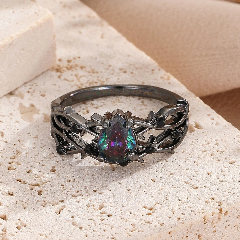 Luxury Zircon Rings For Women Girls Crystal Engagement Wedding Ring Adjustable Party Stainless Stee  Finger Rings Jewelry Gifts