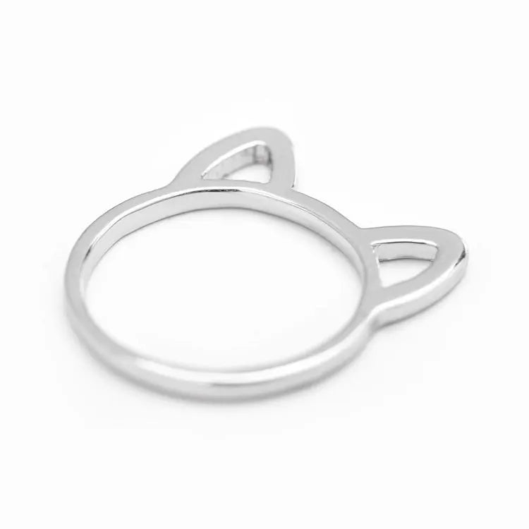 Cat Ear Ring Design Cute Fashion Jewelry Cat Ring For Women and Girl Gifts Adjustable charms Anel