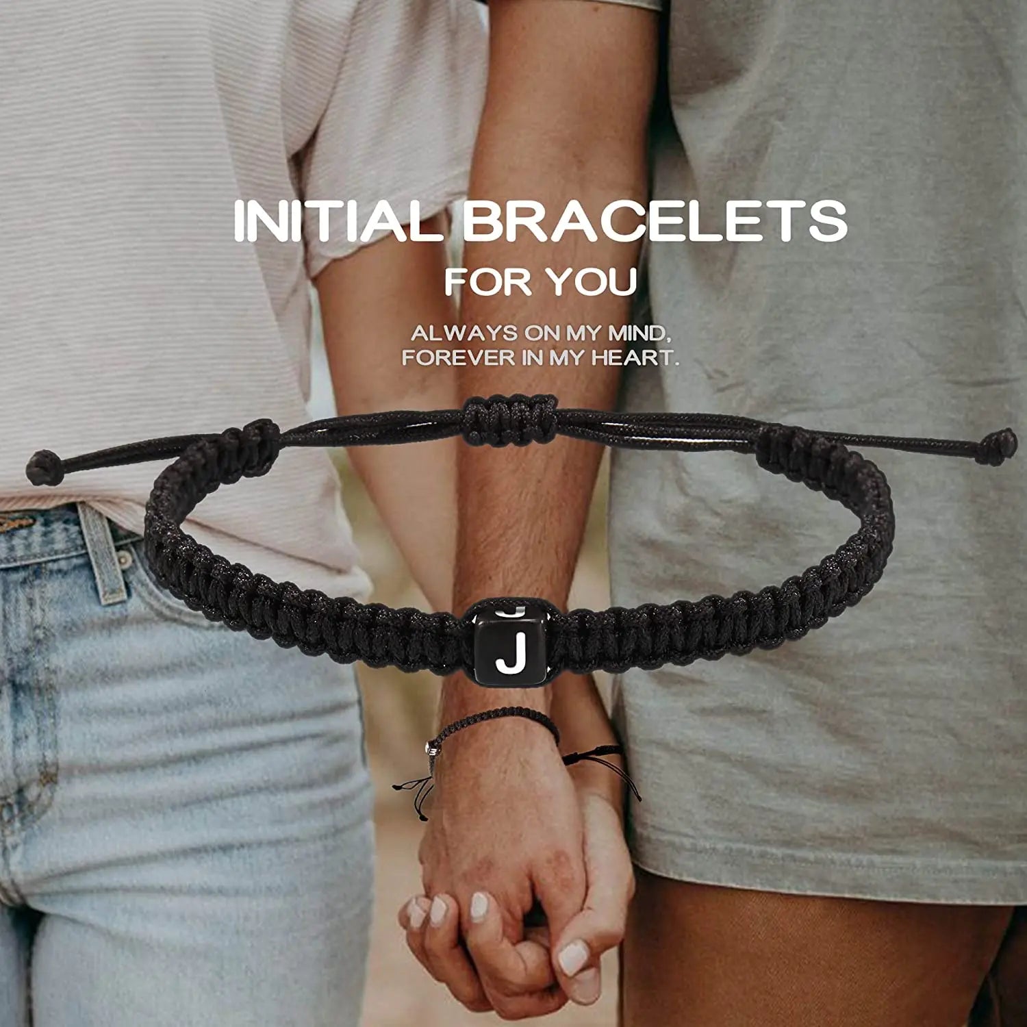 26 Letter Initial Bracelets for Women Teen Girls Woven Rope Braided Graduation Mother's Day Gifts for Her Adjustable A-Z Jewelry