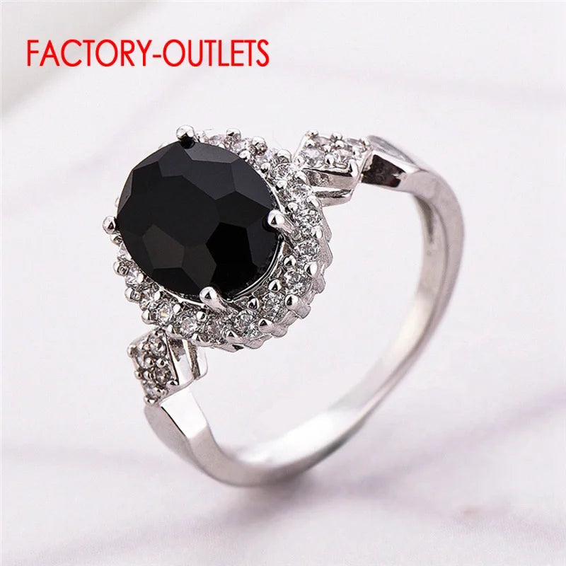 Drop Shipping Quite Beautiful Crystal Rings For Young Girls Genuine 925 Sterling Silver Rings With Bright Crystal For Women