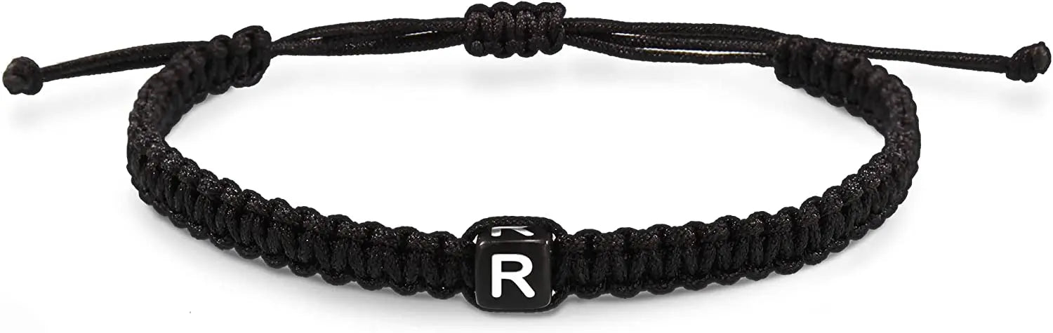 26 Letter Initial Bracelets for Women Teen Girls Woven Rope Braided Graduation Mother's Day Gifts for Her Adjustable A-Z Jewelry