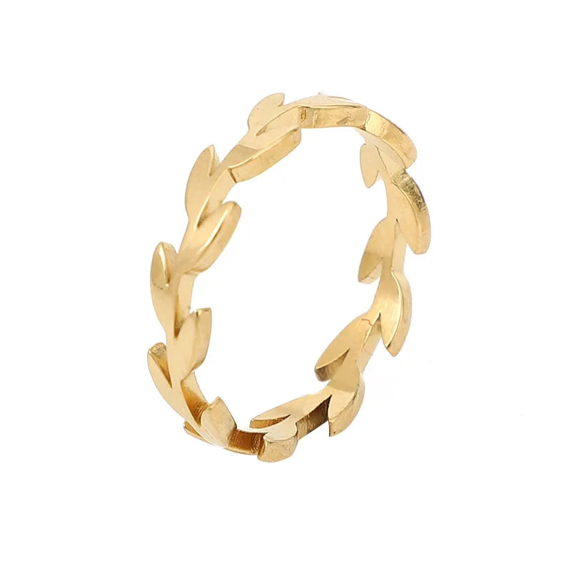 Women's Leaf Rings Girls Botanical Women Leaves Ringsfor Unisex Fashion Jewelry Minimalist Accessories Wearable for Party