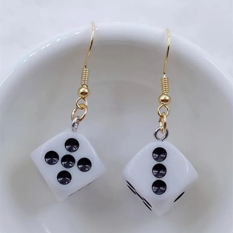 Enamel Poker Earrings Women's Chic Fashion Personality Jewelry Accessories