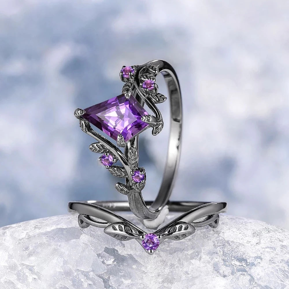 Luxury Zircon Rings For Women Girls Crystal Engagement Wedding Ring Adjustable Party Stainless Stee  Finger Rings Jewelry Gifts